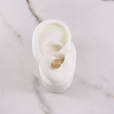 Topos Bola 1.25gr / 8mm Diamantados Oro Amarillo 18K #