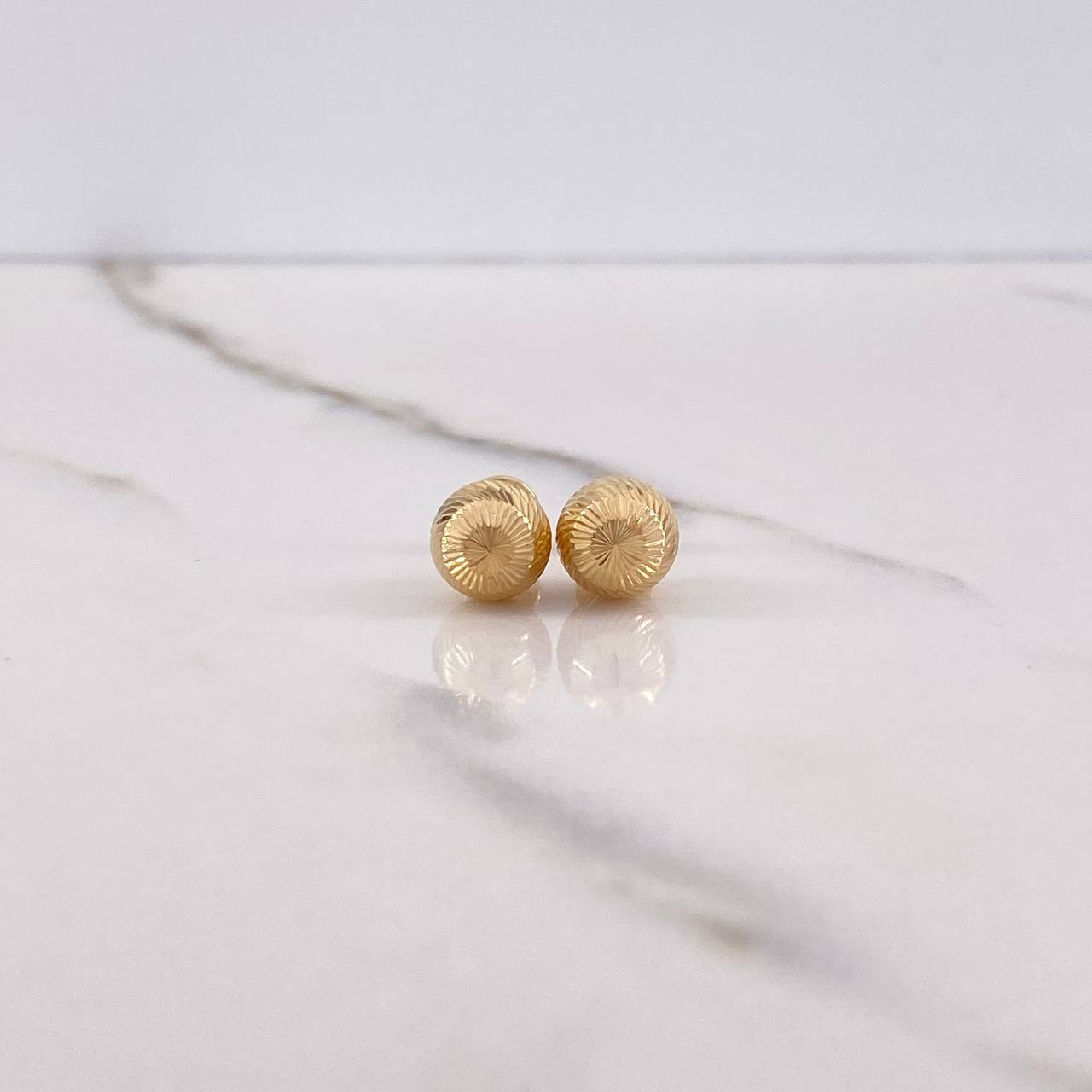 Topos Bola 1.25gr / 8mm Diamantados Oro Amarillo 18K #