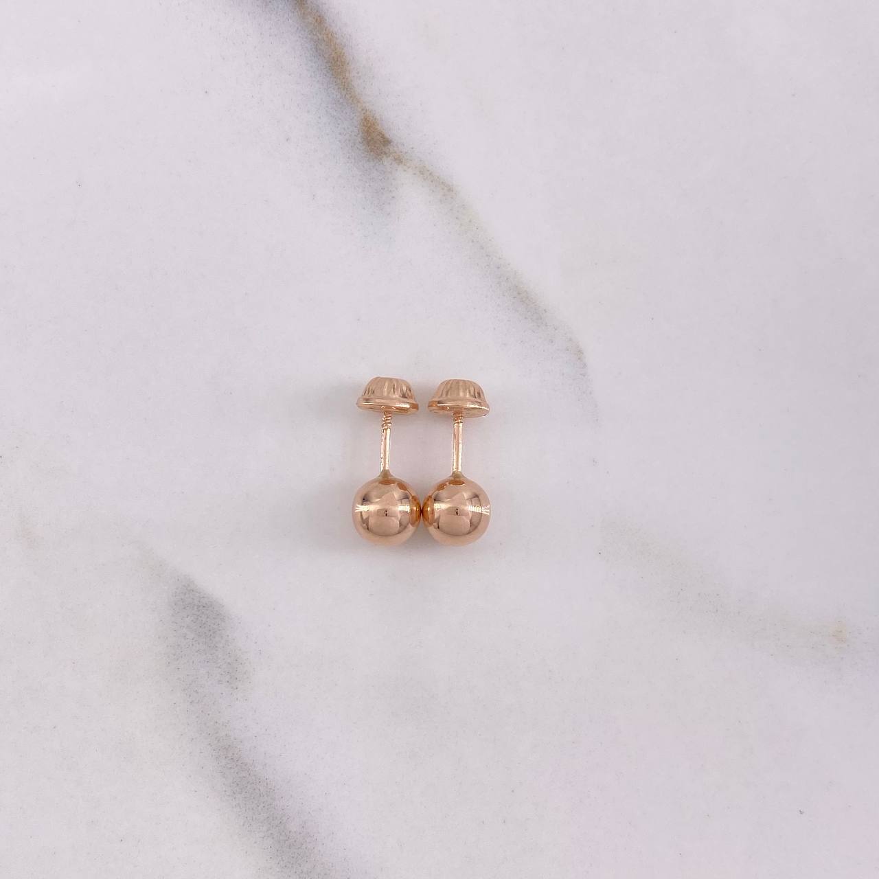 Topos Bola Lisa 0.55gr / 6mm Oro Rosa $