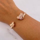 Bracelet Bear Hug 10.6gr / 15cm / White Zircons Rose Gold &