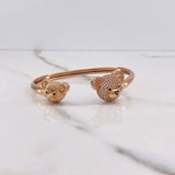 Bracelet Bear Hug 10.6gr / 15cm / White Zircons Rose Gold &