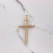 Dije Cruz Clavos 7.55gr / 6cm / Circones Blancos Tres Oros $