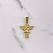 Pendant Angel 7.45gr / 3.8cm / White Green Zircons Yellow Gold $