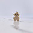 Pendant Bear Ts 2.3gr / 2.5cm / White Blue Zircons Yellow Gold $