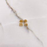 Stud Earrings Frog 0.55gr / Polished Yellow Gold $