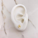 Stud Earrings Fe 0.75gr / Smooth Yellow Gold $