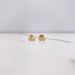 Stud Earrings Infinite 0.65gr / White Zircons Yellow Gold &