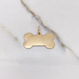 Pendant Bone Plate 1.85gr / 2.6cm / Polished Yellow Gold $