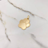 Pendant Fingerprint Plate 3.7gr / 3.3cm / Diamond Cut Yellow Gold $