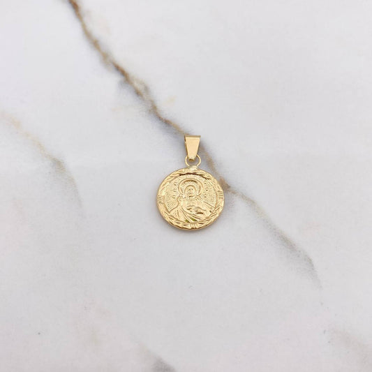 Pendant Sacred Heart of Jesus 1.6gr / 2.7cm / Yellow Gold Stamped &