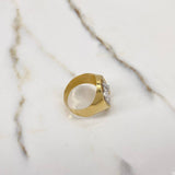 Horse Horseshoe Ring 3.35gr / Size 9 3/4 / Two Yellow and White Golds$