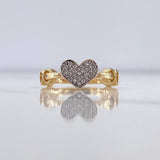 Anillo Corazon Circulos 2.75gr / T6 / Oro Amarillo 18K !