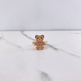 Bear Ring 3.55gr / Size 5 1/2 / White and Black Zircons Rose Gold &