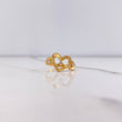 Heart Ring 2.35gr / Size 6 / White Zircon Silhouette Yellow Gold &