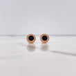 Stud Earrings BV 3.15gr / Black Ceramic Rose Gold &