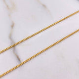 Cadena Mini Cubana 4.6gr / 60cm / 1mm Oro Amarillo +1 &