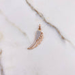 Pendant Wing 1.7gr / 3.2cm / White Zirconia Two-tone White and Rose Gold $