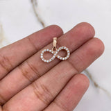 Pendant Infinity 1.1gr / 1.7cm / White Zirconia Rose Gold $