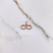 Pendant Infinity 1.1gr / 1.7cm / White Zirconia Rose Gold $