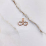 Pendant Infinity 1.1gr / 1.7cm / White Zirconia Rose Gold $