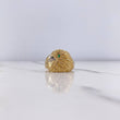 Eagle Ring 6.65gr / T12 / Green Zircon Two-tone Yellow and White Gold $