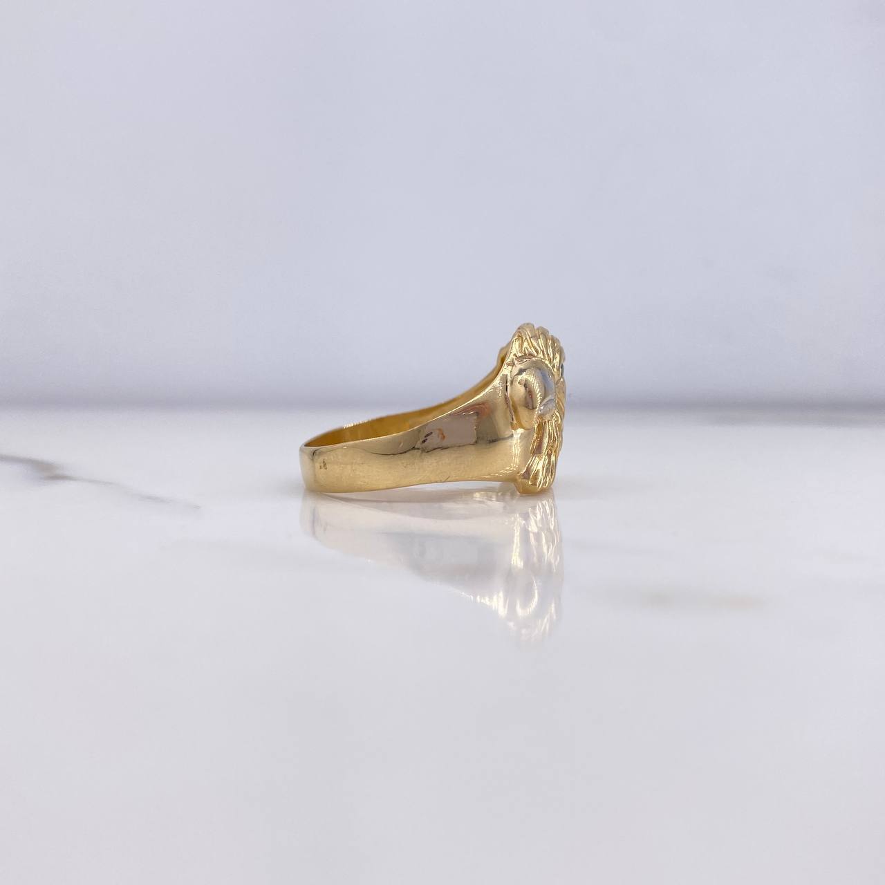 Eagle Ring 6.65gr / T12 / Green Zircon Two-tone Yellow and White Gold $