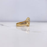 Eagle Ring 6.65gr / T12 / Green Zircon Two-tone Yellow and White Gold $