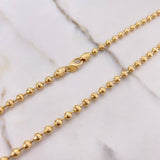 Military Chain 28.6gr / 70cm / 3.75mm Beads Diamond Cut Yellow Gold Disco +3 &