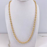 Military Chain 28.6gr / 70cm / 3.75mm Beads Diamond Cut Yellow Gold Disco +3 &