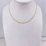 Cadena Militar 2.05gr / 45cm / 0.7mm Oro Amarillo +3 $