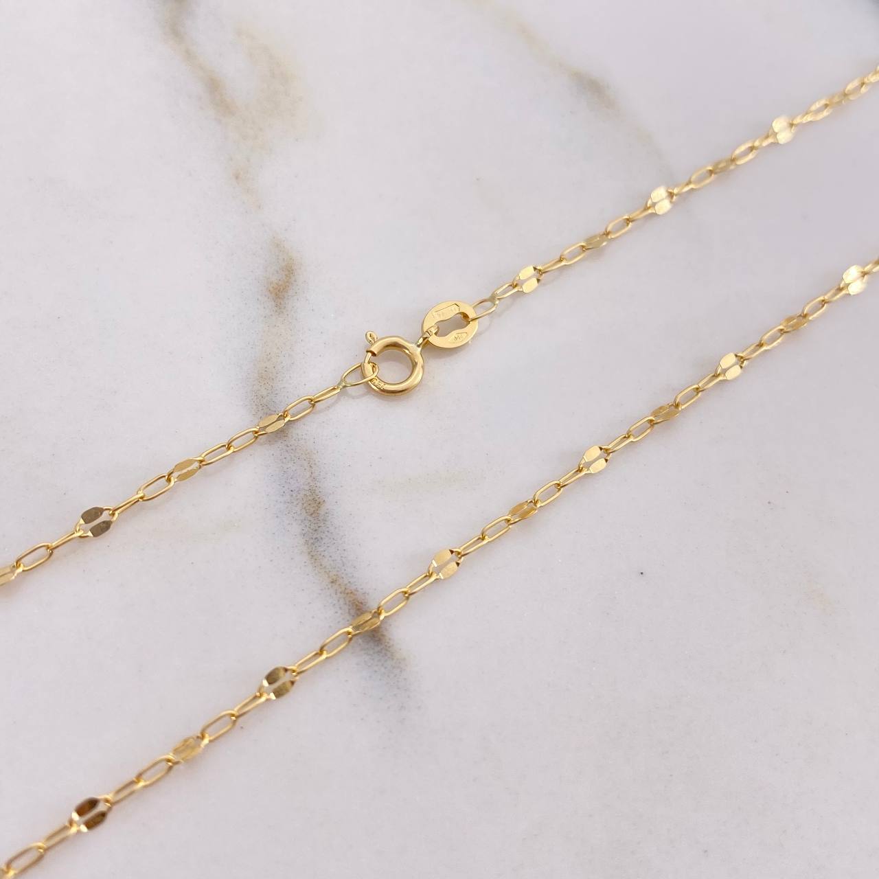 Classic Link Chain Mirror 1.3gr / 45cm / 2mm Yellow Gold +3 $