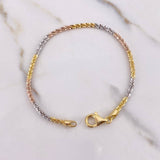 Bracelet The Three-Dimensional 6.2gr / 19cm / 3mm Three Golds +3 &