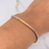 Bracelet The Three-Dimensional 6.2gr / 19cm / 3mm Three Golds +3 &