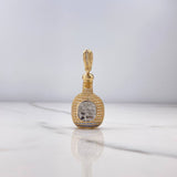 Pendant Don Julio Bottle 7gr / 4cm / Blue and White Zircons Two Yellow and White Golds $
