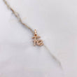 Pendant Faith 0.9gr / 1.6cm / White Zircons Rose Gold $
