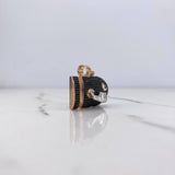 Pendant Cannon Bullet Rocket 11.1gr / 3.2cm / Black Zircons Two White Rose Gold $