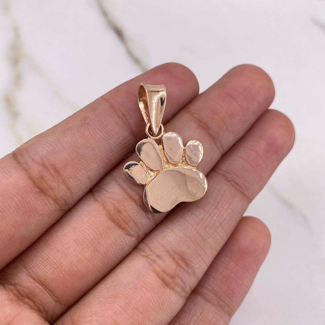 Pendant Footprint 2.65gr / 2.6cm / Smooth Rose Gold $