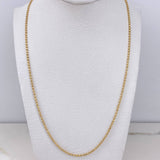 Military Chain 6.2gr / 50cm / 2mm Bead Diamond Cut Yellow Gold +3 $