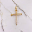 Dije Cruz Clavos 6.15gr / 5.3cm / Circones Blancos Oro Amarillo $