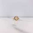 Ring Circle Faith 1.75gr / Size 5 1/2 / White Zircons Yellow Gold &