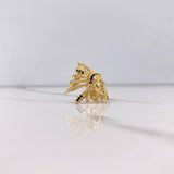 Pendant Indian 5.5gr / 2.6cm / Black White Zircons Yellow Gold &