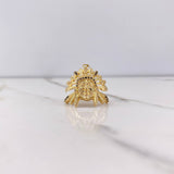 Pendant Indian 5.5gr / 2.6cm / Black White Zircons Yellow Gold &