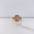 Anchor Ring 7.95gr / T10 3/4 / White Zircons Three Golds &