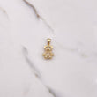 Pendant Bear 3.35gr / 2.5cm / Blue White Zircons Yellow Gold $
