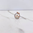 Pendant Corona 1.4gr / 2.2cm / White Green Zircons Rose Gold &