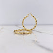 Hoop Earrings May 3.25gr / 3.3cm / Striped Yellow Gold &