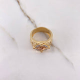 Anillo Brujula 11gr / T9 / Circones Blancos Tres Oros $