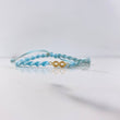 Blue Bracelet Charm Infinity 0.35gr / 1.4cm / Smooth Yellow Gold &