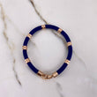 Bracelet Silicone Cylinder 8.75gr / 19cm / Blue Rose Gold &