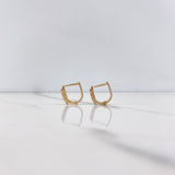 Hoop Earrings Herradura Doble 2.25gr / 1.1cm / Emerald 48 pts Rose Gold (Jewel) &
